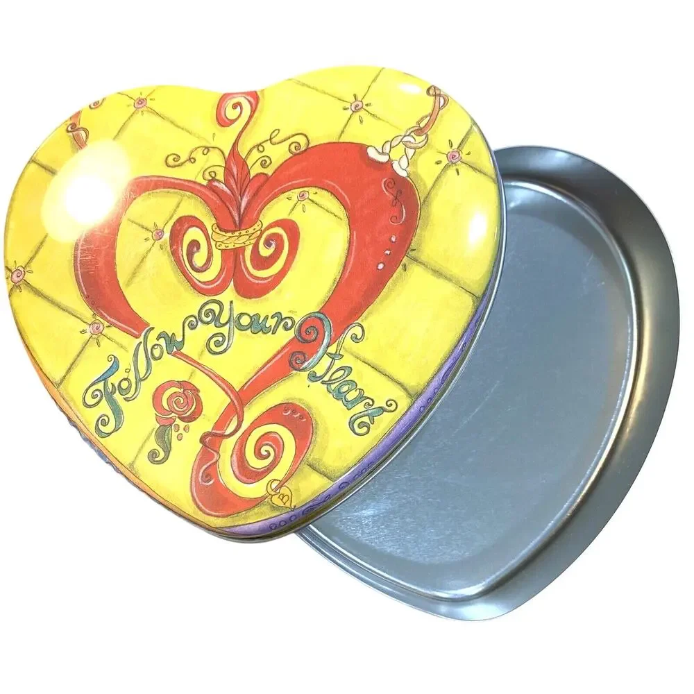 Brighton Heart Shaped Box Jewelry Keepsake Gift Metal Tin Empty Container 5.5”